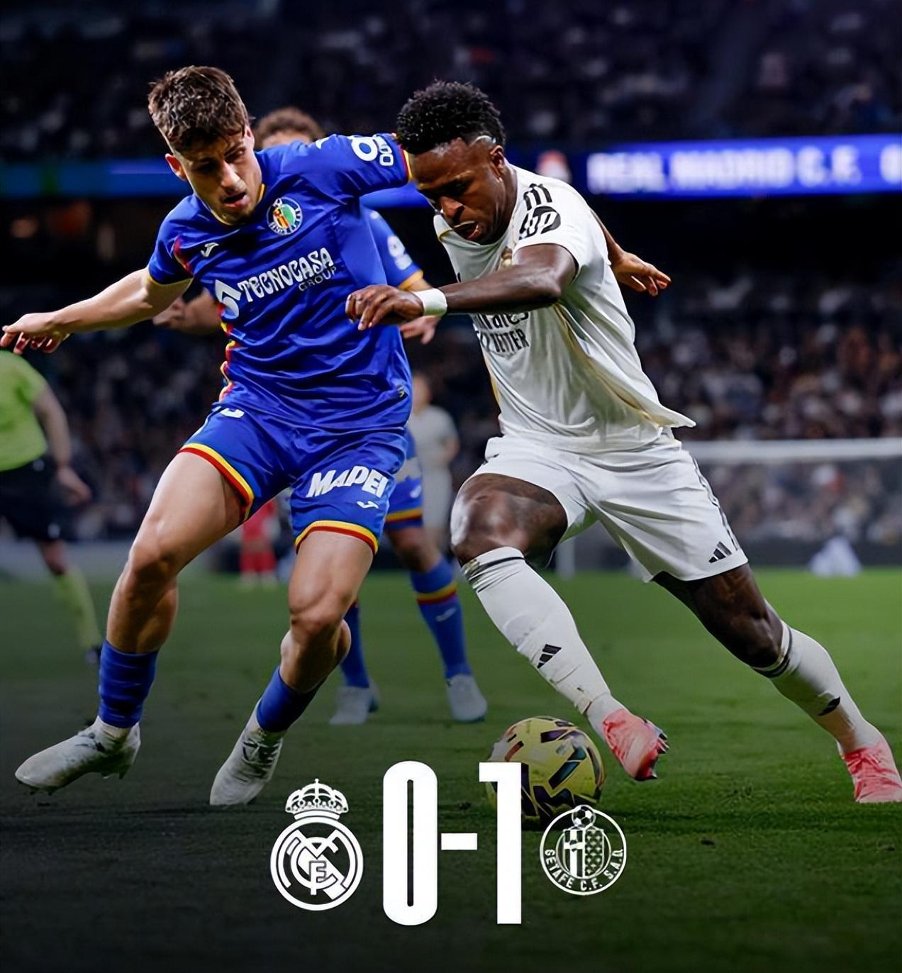 乐鱼体育-西甲皇马0比1赫塔费，两连败恐导致失冠，姆巴佩重要性很明显